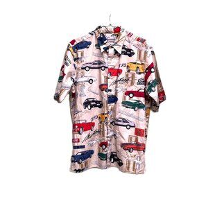 Reyn Spooner American Classics Mens Ford Mustang Theme Shirt Sz M